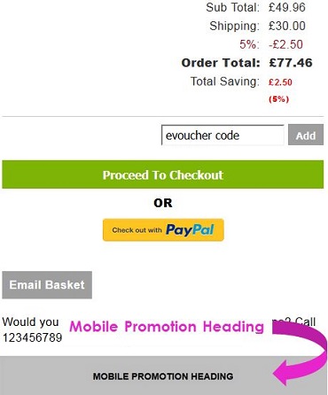 Screen capture showing the location of the Mobile Promotion Heading banner on IRP websites