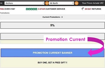 Screen capture showing the location of the Promotion Current banner on IRP websites