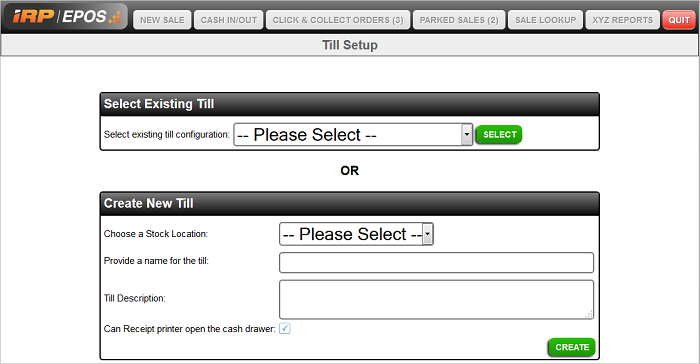 IRP EPOS screen screen