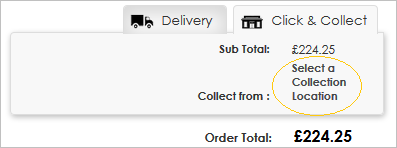 Select a Collection Location button
