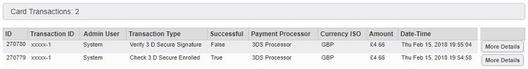 3D Secure Order Example 3