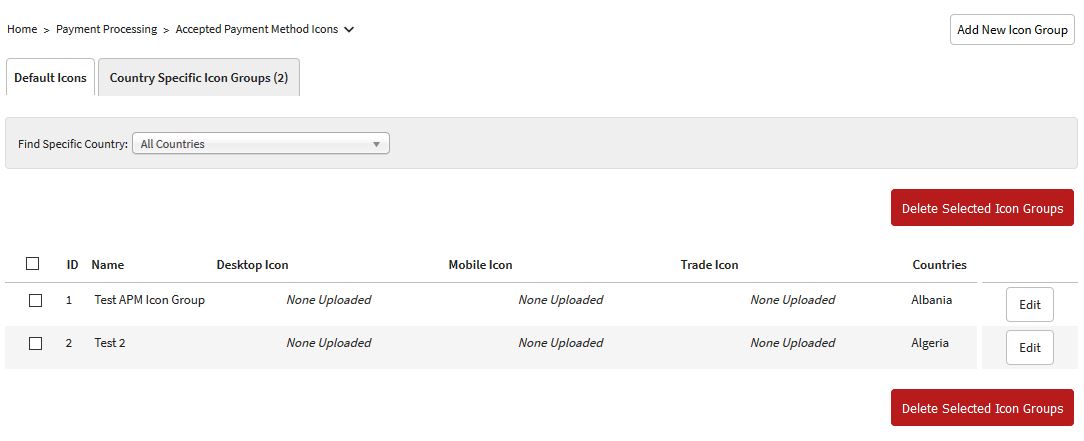 Accepted Payment Method Icons