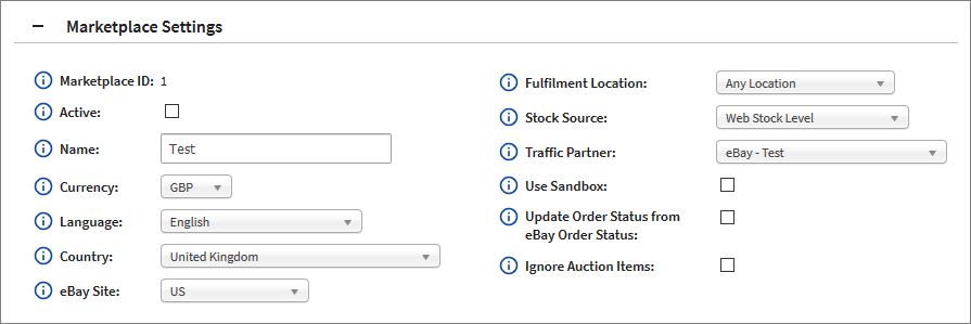 Marketplace Settings