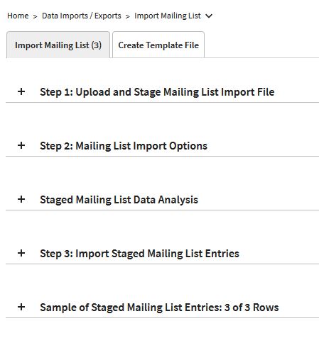 Import Mailing List