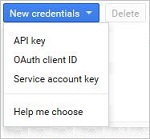 New Credentials menu