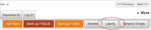 Labels button