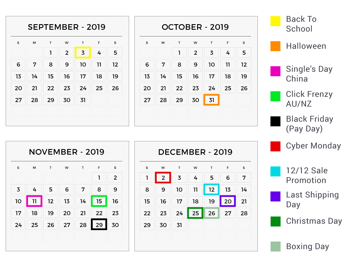 Ecommerce Holiday Planner 2019