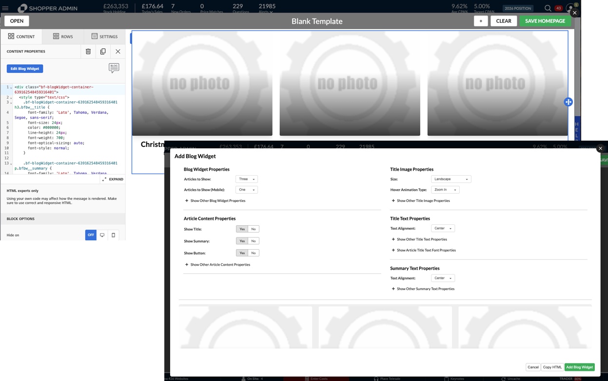 Blog - UX Component Admin