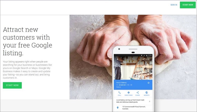 Google My Business website