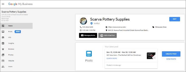 Posts section
