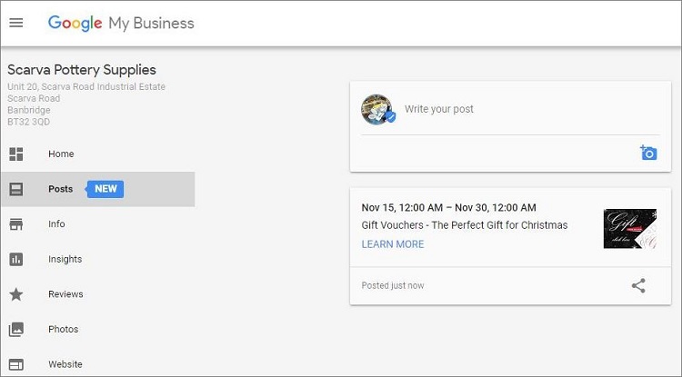 Write your post section